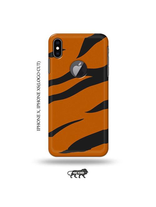tiger strips back cover compatible with iphone x, iphone xs(logo cut) - 19055347 - Very Small Image - 1