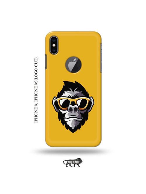 cool monkey back cover compatible with iphone x, iphone xs(logo cut) - 19055351 - Very Small Image - 1