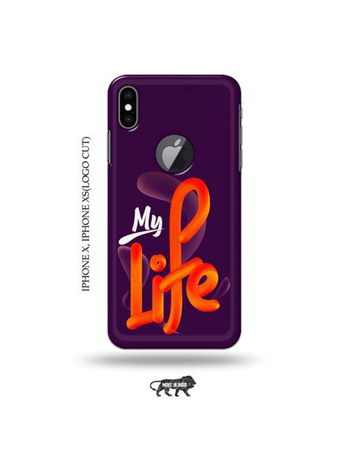 my life back cover compatible with iphone x, iphone xs(logo cut) - 19055366 - Very Small Image - 1
