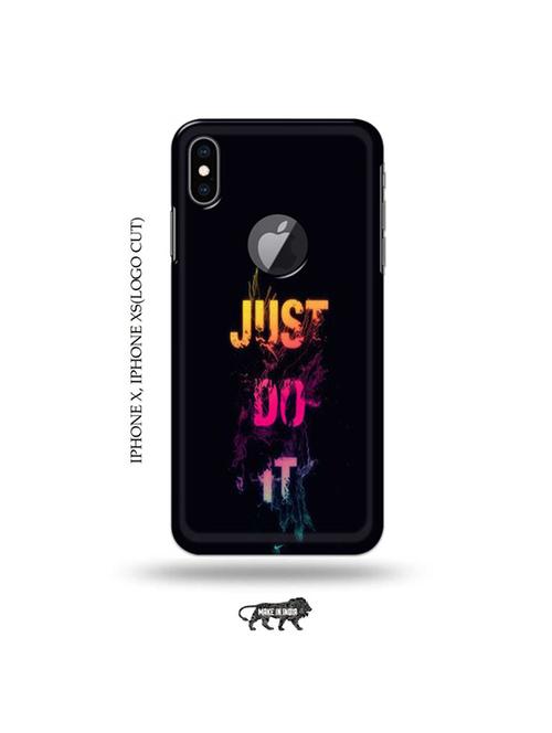 just do it back cover compatible with iphone x, iphone xs(logo cut) - 19055369 - Very Small Image - 1