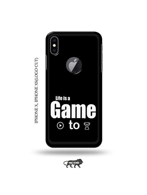 life is a game paly to win back cover compatible with iphone x, iphone xs(logo cut) - 19055371 - Very Small Image - 1