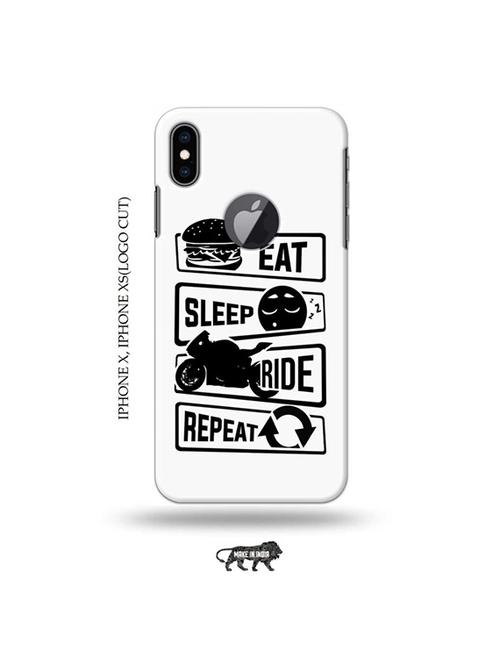 eat sleep ride repeat back cover compatible with iphone x, iphone xs(logo cut) - 19055383 - Very Small Image - 1