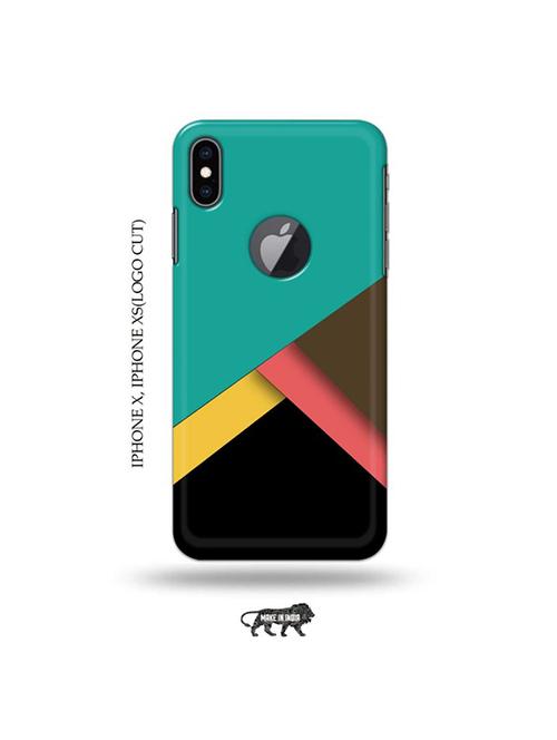 tweakymod designer printed hard case | blue strips back cover compatible with iphone x, iphone xs(logo cut) - 19055410 - Very Small Image - 1