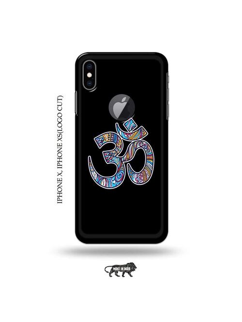 tweakymod designer printed hard case | om back cover compatible with iphone x, iphone xs(logo cut) - 19055414 - Very Small Image - 1