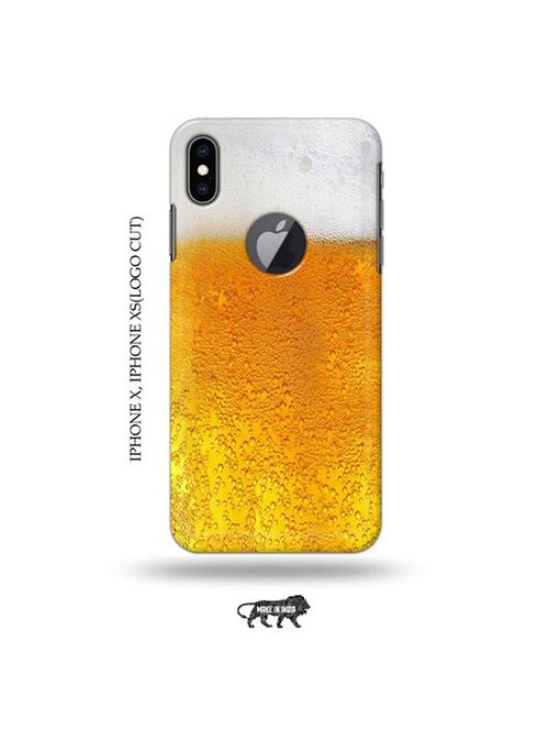 tweakymod designer printed hard case | beer back cover compatible with iphone x, iphone xs(logo cut) - 19055433 - Very Small Image - 1