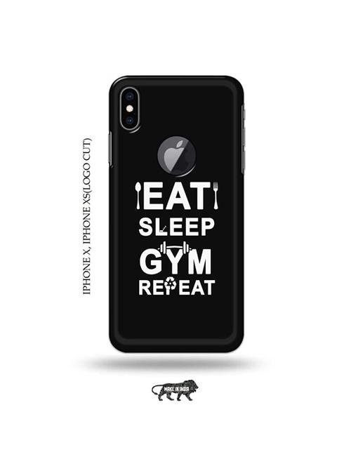 tweakymod designer printed hard case | gym workout back cover compatible with iphone x, iphone xs(logo cut) - 19055445 - Very Small Image - 1