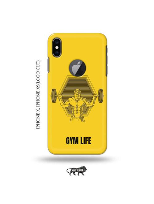 tweakymod designer printed hard case | gym life back cover compatible with iphone x, iphone xs(logo cut) - 19055446 - Very Small Image - 1