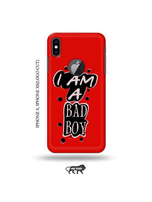 tweakymod designer printed hard case | bad boy back cover compatible with iphone x, iphone xs(logo cut) - 19055450 - Very Small Image - 1
