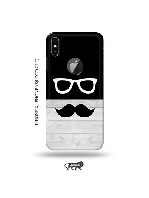 tweakymod designer printed hard case | hipster back cover compatible with iphone x, iphone xs(logo cut) - 19055454 - Very Small Image - 1