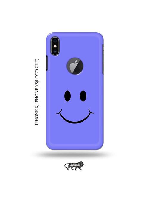 tweakymod designer printed hard case | happy face back cover compatible with iphone x, iphone xs(logo cut) - 19055469 - Very Small Image - 1