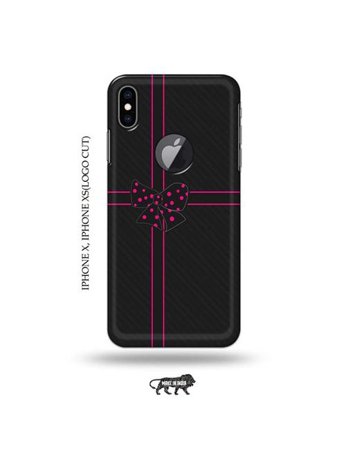 tweakymod designer printed hard case | bow tie back cover compatible with iphone x, iphone xs(logo cut) - 19055511 - Very Small Image - 1