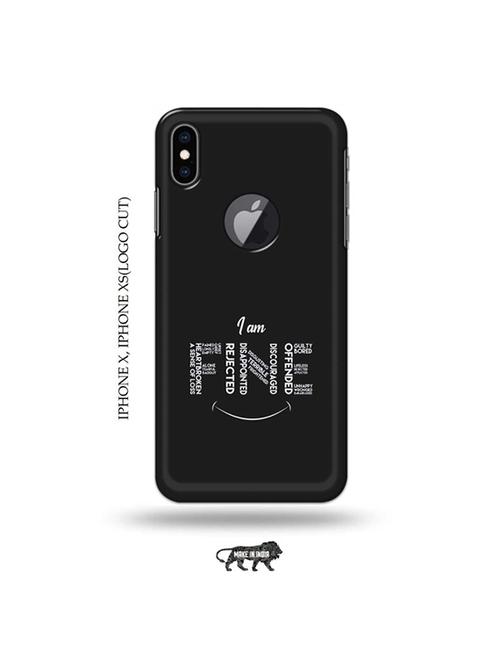 tweakymod designer printed hard case | i am fine back cover compatible with iphone x, iphone xs(logo cut) - 19055513 - Very Small Image - 1