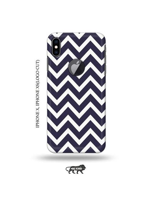 tweakymod designer printed hard case | zig zag back cover compatible with iphone x, iphone xs(logo cut) - 19055523 - Very Small Image - 1