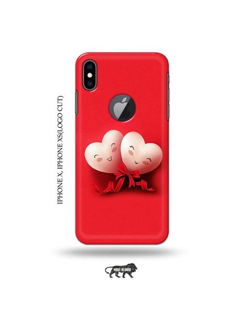 tweakymod designer printed hard case | love design back cover compatible with iphone x, iphone xs(logo cut) - 19055571 - Very Small Image - 1