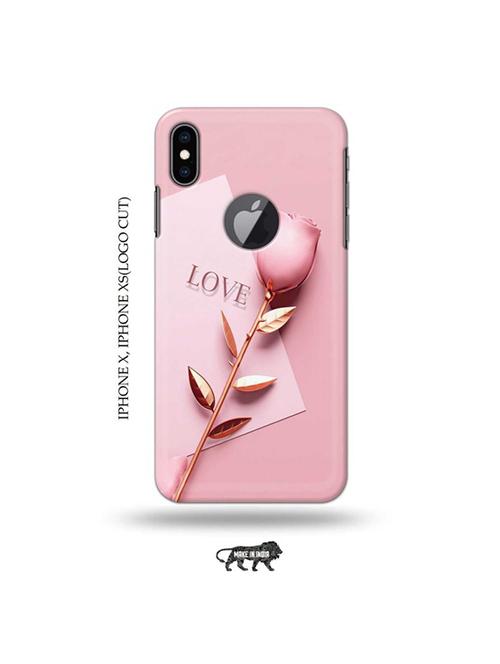tweakymod designer printed hard case | flower love back cover compatible with iphone x, iphone xs(logo cut) - 19055584 - Very Small Image - 1