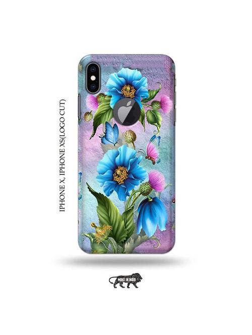 floral back cover compatible with iphone x, iphone xs(logo cut) - 19055592 - Very Small Image - 1