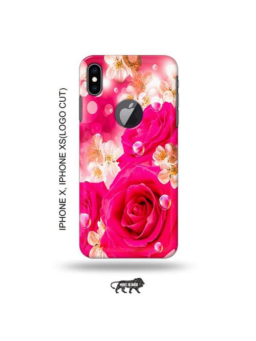flowers back cover compatible with iphone x, iphone xs(logo cut) - 19055615 - Very Small Image - 1