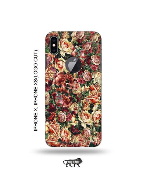 flowers back cover compatible with iphone x, iphone xs(logo cut) - 19055621 - Very Small Image - 1