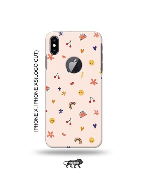 rainbow fruit back cover compatible with iphone x, iphone xs(logo cut) - 19055643 - Very Small Image - 1