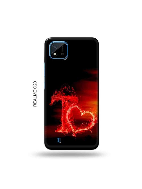 fire heart letter t back cover compatible with realme c20, realme c11(2021) - 19055728 - Very Small Image - 1