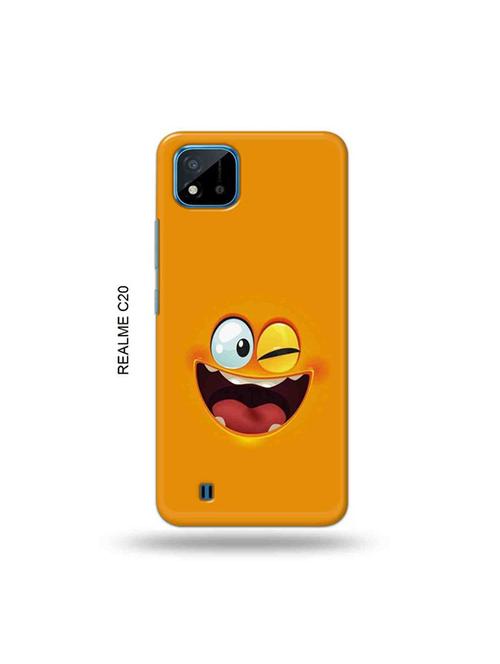 funny face orange back cover compatible with realme c20, realme c11(2021) - 19055991 - Very Small Image - 1
