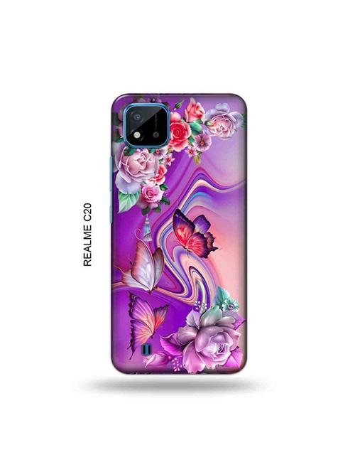 flowers back cover compatible with realme c20, realme c11(2021) - 19056109 - Very Small Image - 1
