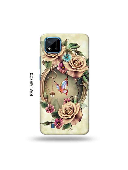floral back cover compatible with realme c20, realme c11(2021) - 19056111 - Very Small Image - 1