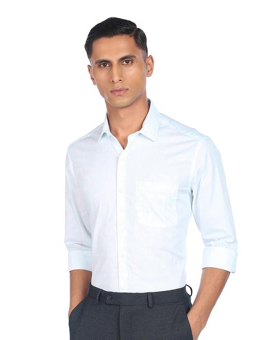 blue cotton casual shirt - 19059070 - Very Small Image - 1