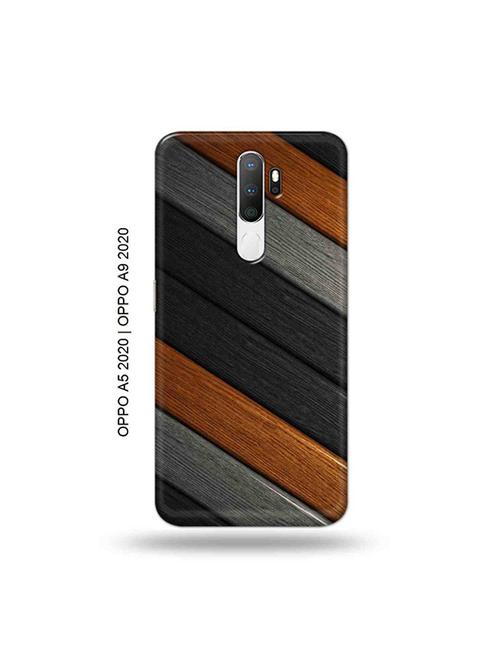 tweakymod designer printed hard case | wooden strips back cover compatible with oppo a5 2020, oppo a9 2020 - 19059105 - Very Small Image - 1