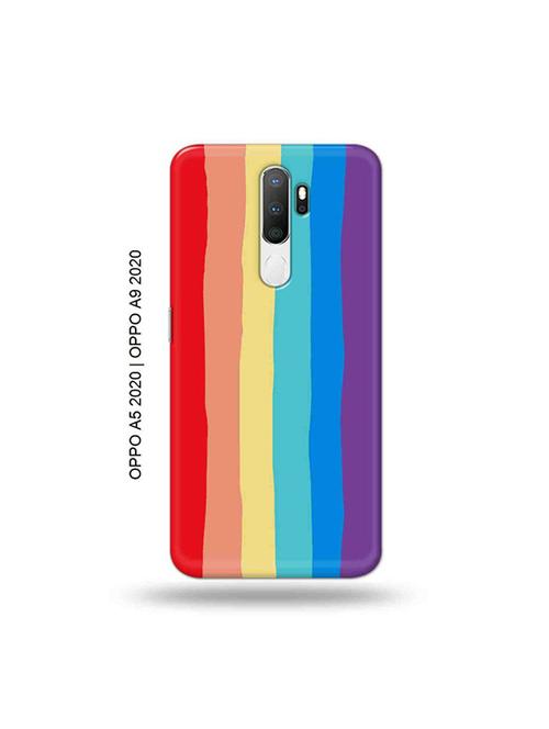rainbow colour back cover compatible with oppo a5 2020, oppo a9 2020 - 19059225 - Very Small Image - 1