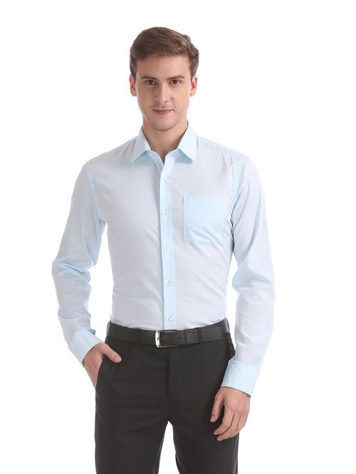 light blue cotton formal shirt - 19059334 - Very Small Image - 1