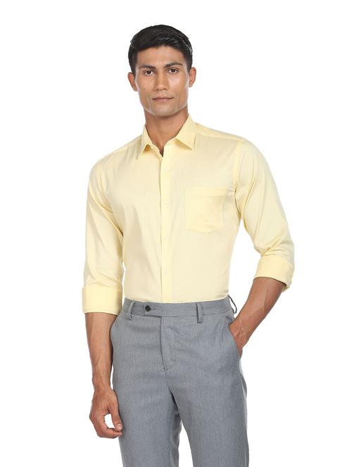 yellow cotton casual shirt - 19060597 - Very Small Image - 1