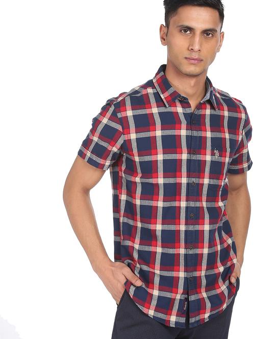 red cotton casual shirt - 19063295 - Very Small Image - 1