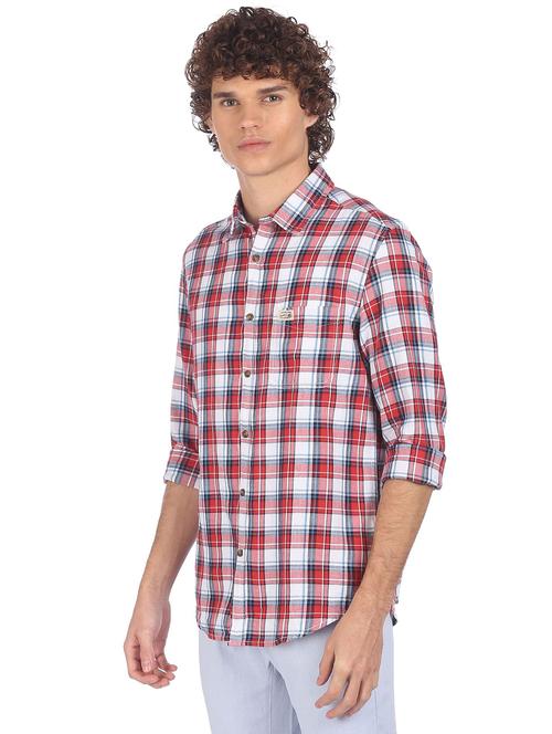 mens checks casual shirt - 19063858 - Very Small Image - 1