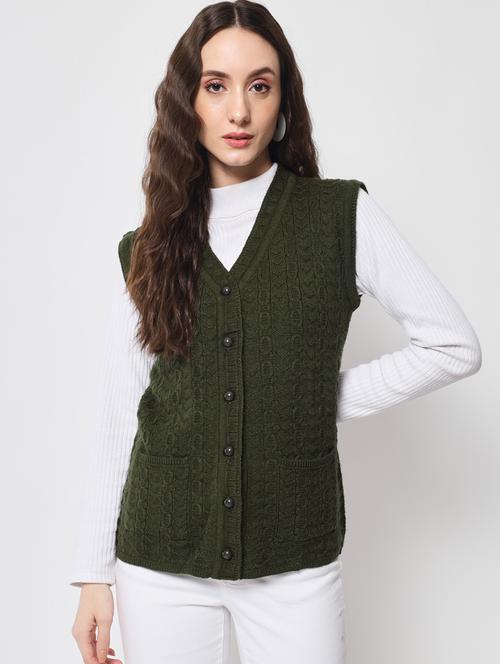 green solid cardigan - 19064265 - Very Small Image - 1
