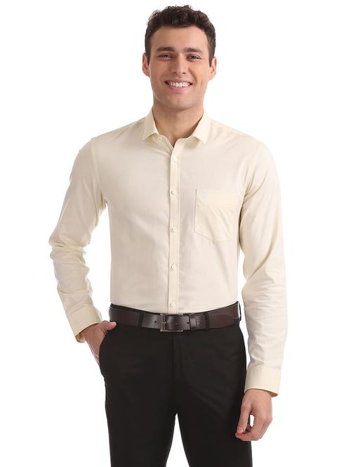 yellow solid formal shirt - 19064273 - Very Small Image - 1