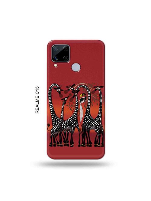 kalankari giraffe back cover compatible with realme c15 - 19065373 - Very Small Image - 1