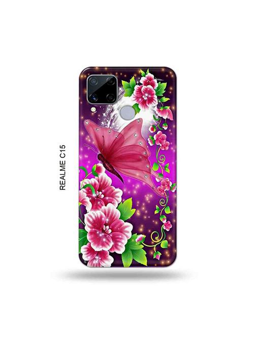 flowers back cover compatible with realme c15 - 19065643 - Very Small Image - 1