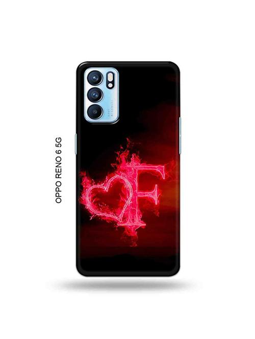 fire heart letter f back cover compatible with oppo reno 6 5g - 19065778 - Very Small Image - 1