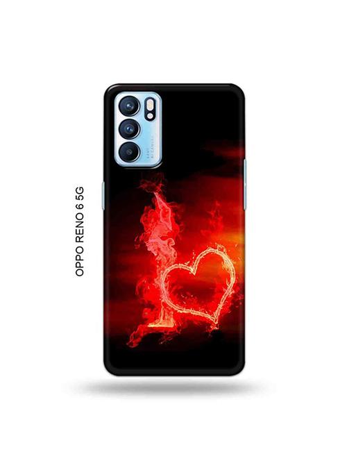 fire heart letter i back cover compatible with oppo reno 6 5g - 19065782 - Very Small Image - 1