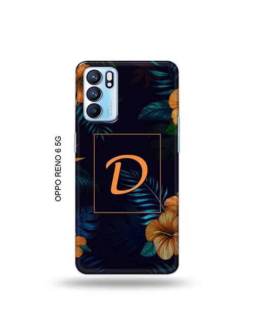 floral d back cover compatible with oppo reno 6 5g - 19065804 - Very Small Image - 1