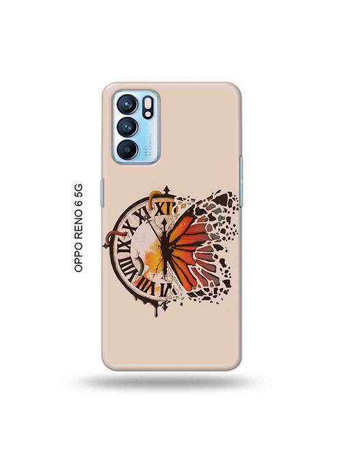 clock butterfly back cover compatible with oppo reno 6 5g - 19065940 - Very Small Image - 1