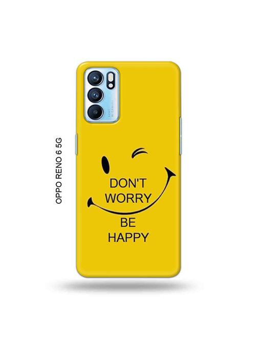 funny face yellow back cover compatible with oppo reno 6 5g - 19066096 - Very Small Image - 1