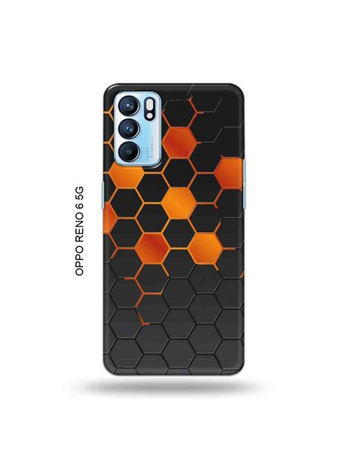 orange honey combs back cover compatible with oppo reno 6 5g - 19066146 - Very Small Image - 1