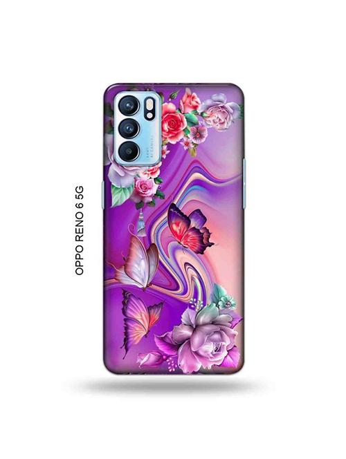 flowers back cover compatible with oppo reno 6 5g - 19066242 - Very Small Image - 1