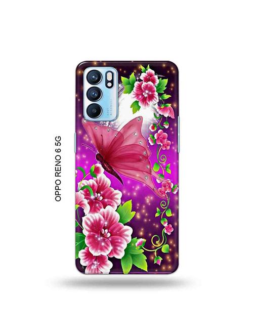 flowers back cover compatible with oppo reno 6 5g - 19066248 - Very Small Image - 1