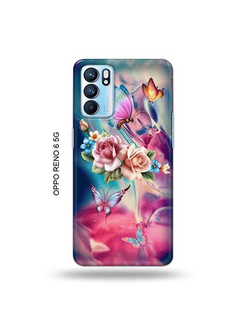 flowers back cover compatible with oppo reno 6 5g - 19066287 - Very Small Image - 1