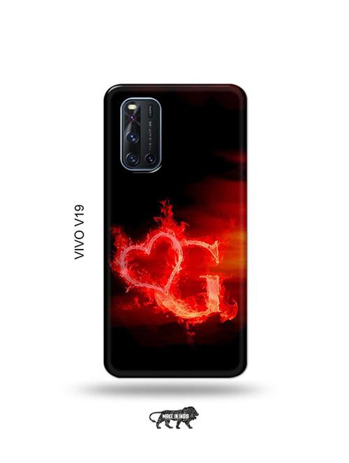 fire heart letter g back cover compatible with vivo v19 - 19066850 - Very Small Image - 1