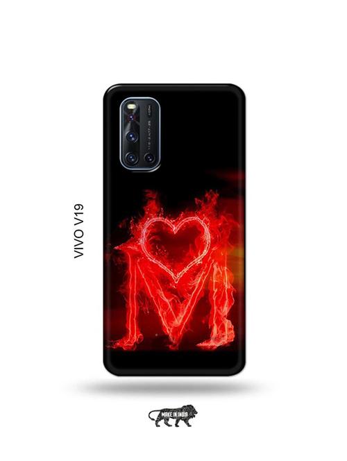 fire heart letter m back cover compatible with vivo v19 - 19066856 - Very Small Image - 1