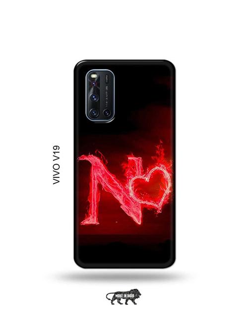 fire heart letter n back cover compatible with vivo v19 - 19066857 - Very Small Image - 1